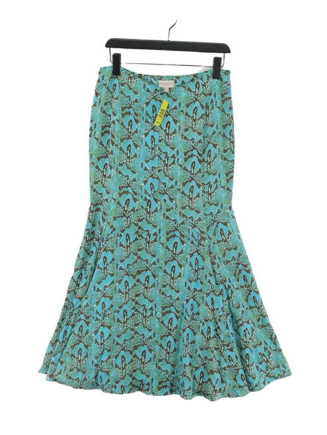 Karen Millen Women's Midi Skirt UK 12 Green Elastane with Polyester