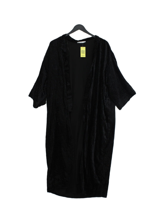 MNG Women's Coat UK 12 Black Viscose with Polyamide, Polyester