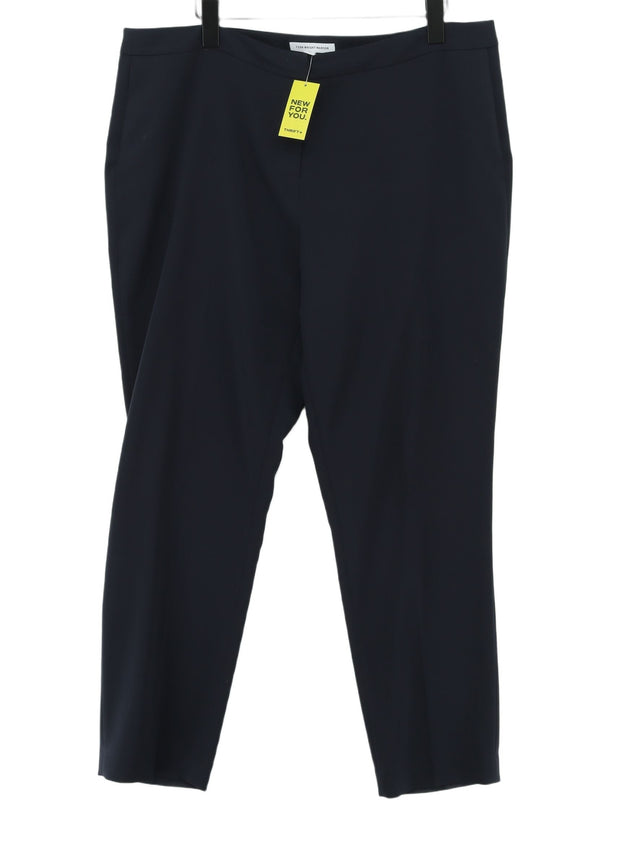 FWM (Fenn Wright Manson) Women's Suit Trousers UK 16 Blue Polyester with Other