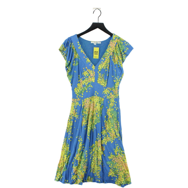 Boden Women's Midi Dress UK 12 Blue Viscose with Polyester