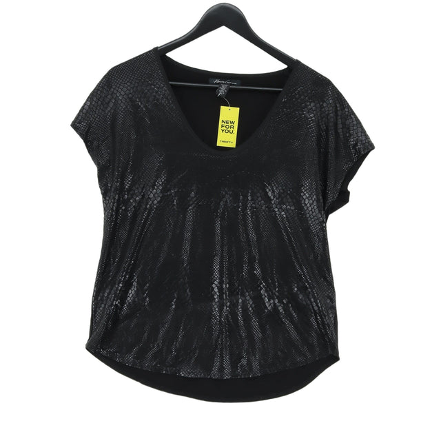 Kenneth Cole Women's T-Shirt S Black Viscose with Spandex