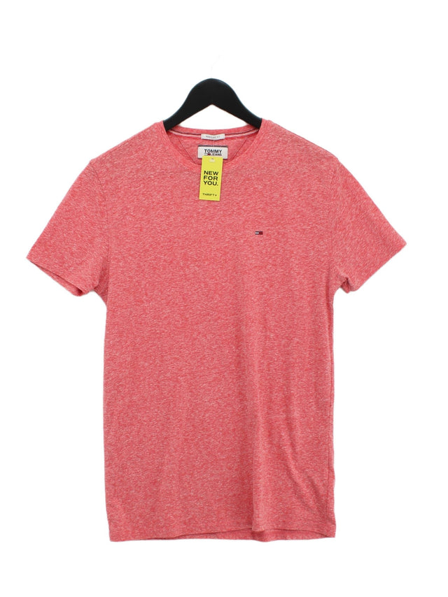 Tommy Jeans Men's T-Shirt S Pink 100% Other