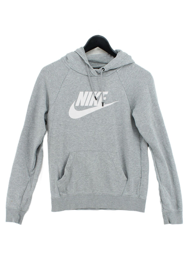 Nike Women's Hoodie XS Grey 100% Cotton