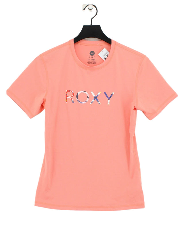 Roxy Women's T-Shirt M Orange Polyester with Elastane