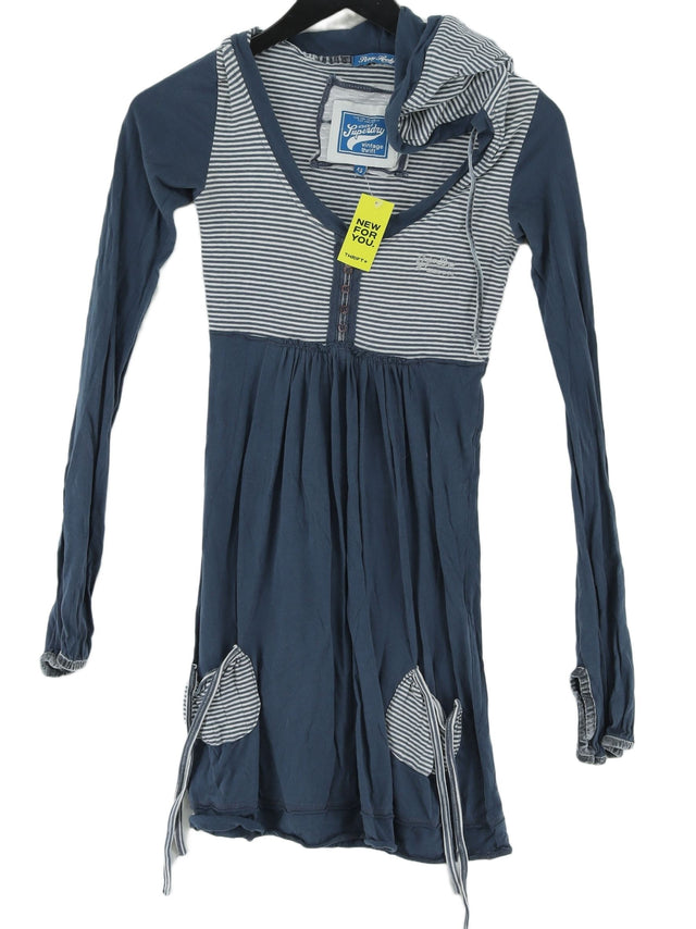 Superdry Women's Midi Dress XS Blue 100% Cotton