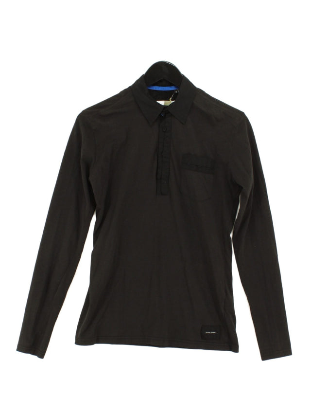 Guide London Men's Shirt S Black 100% Cotton