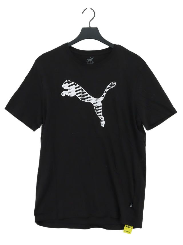 Puma Men's T-Shirt L Black 100% Cotton