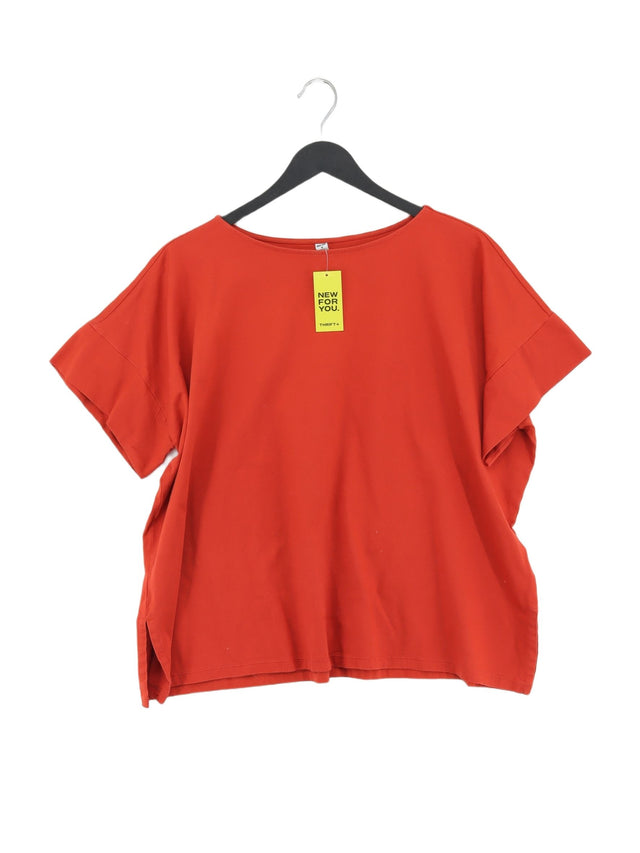 Uniqlo Women's T-Shirt M Red 100% Cotton
