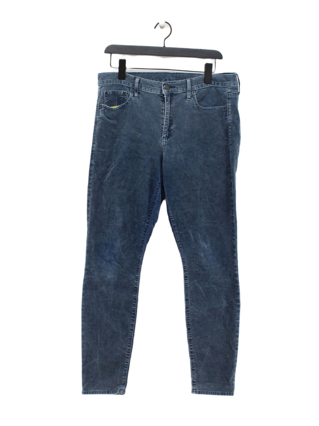 Gap Women's Suit Trousers W 32 in Blue 100% Cotton
