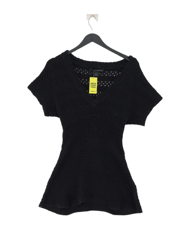 Calvin Klein Women's Top M Black 100% Cotton