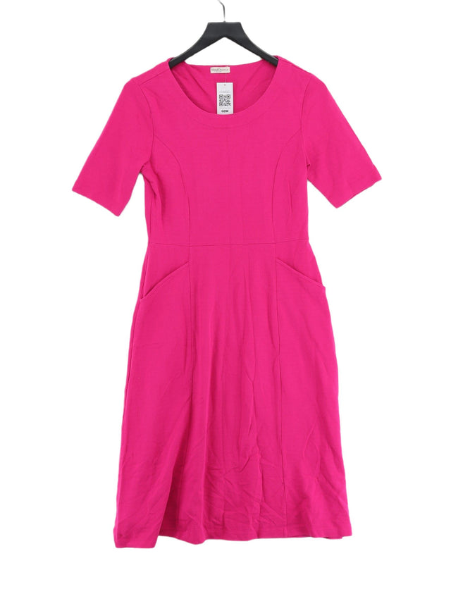 Woolovers Women's Midi Dress XS Pink Cotton with Elastane