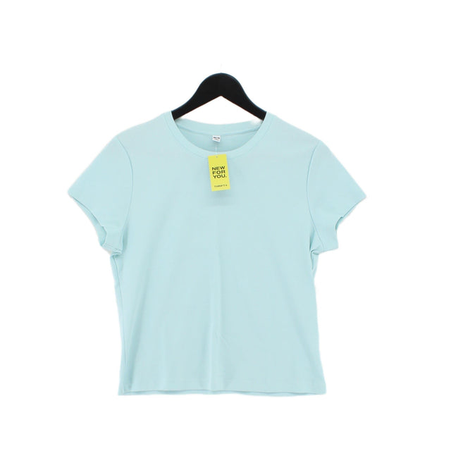 Uniqlo Women's T-Shirt L Blue 100% Other