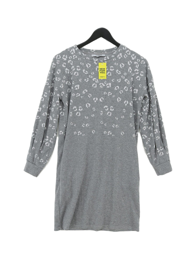 Next Women's Midi Dress UK 6 Grey Elastane with Polyester, Viscose