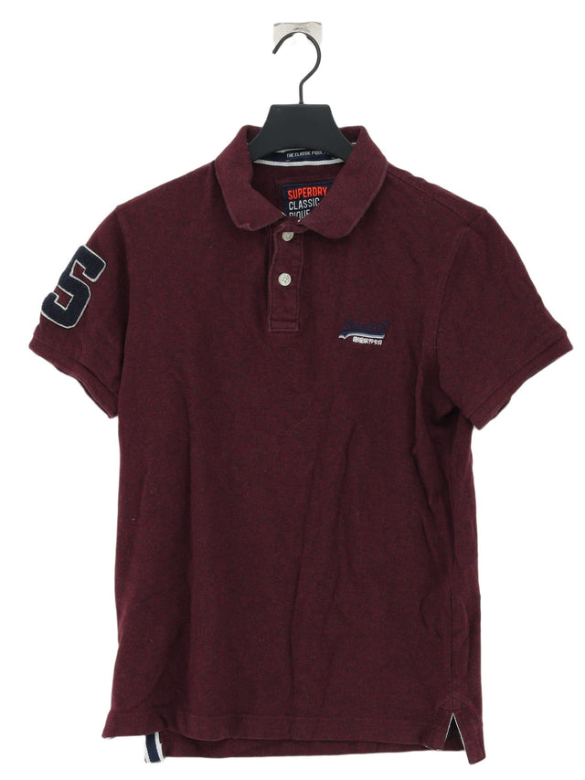 Superdry Men's Polo S Red 100% Cotton