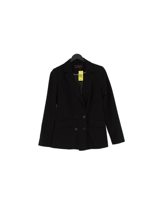 New Look Women's Blazer UK 8 Black Polyester with Elastane, Viscose