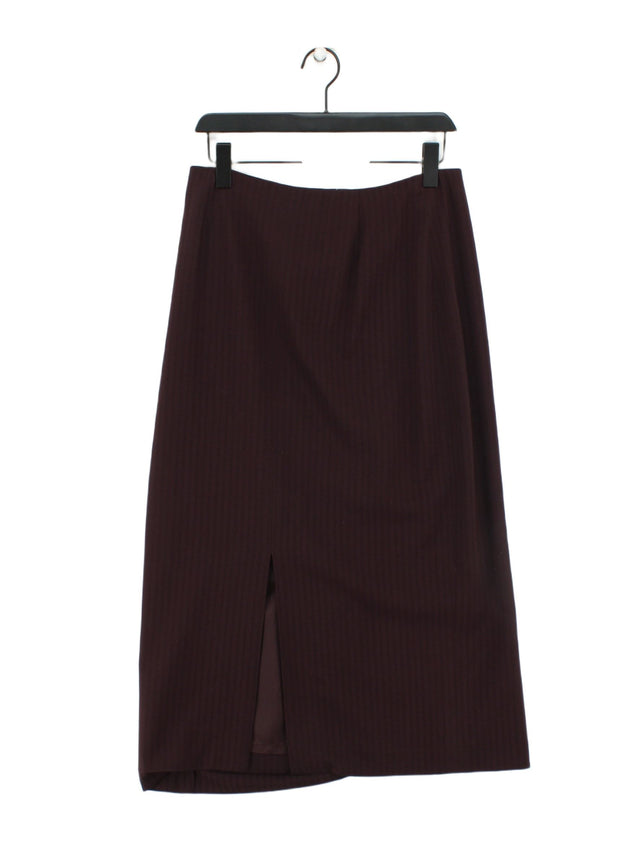 Viyella Women's Midi Skirt W 30 in Purple Viscose with Elastane, Other, Wool