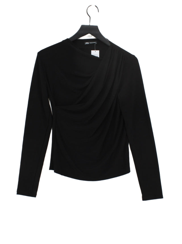 Zara Women's Top M Black Elastane with Polyester