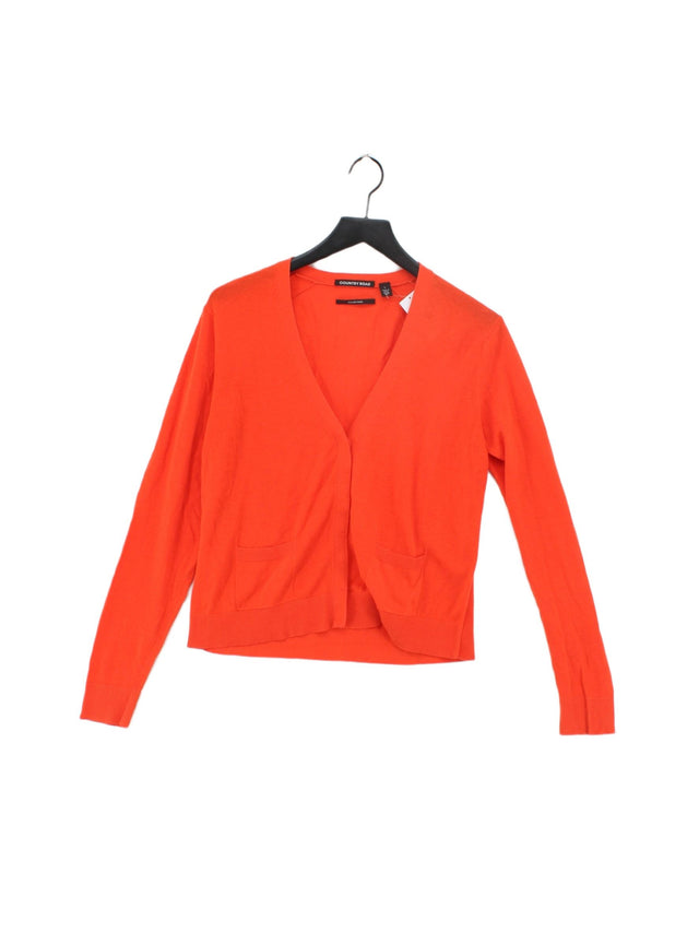Country Road Women's Cardigan L Orange 100% Cotton