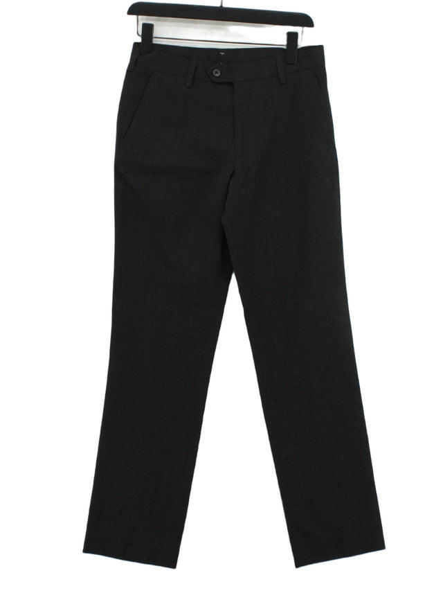 Next Men's Suit Trousers W 30 in Black Polyester with Viscose