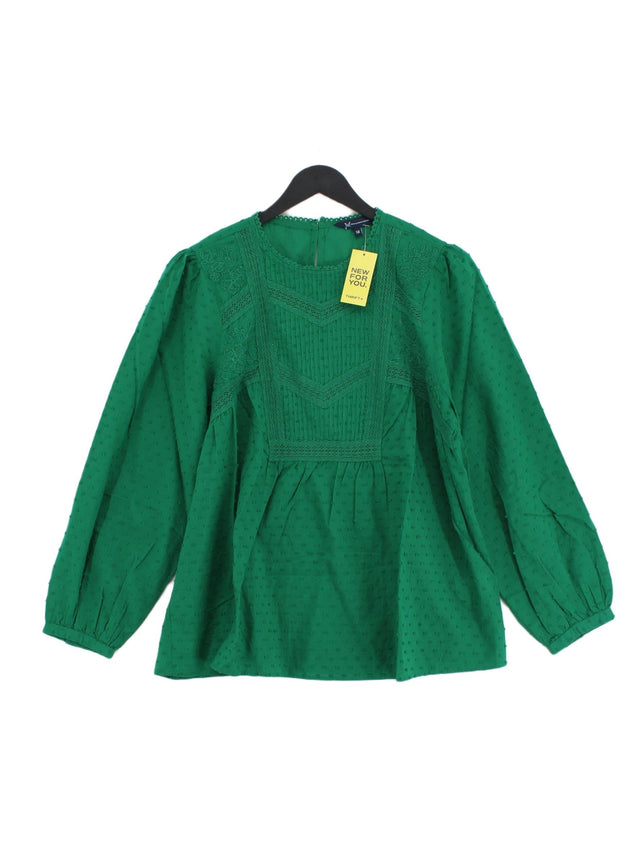 Crew Clothing Women's Top UK 12 Green 100% Cotton