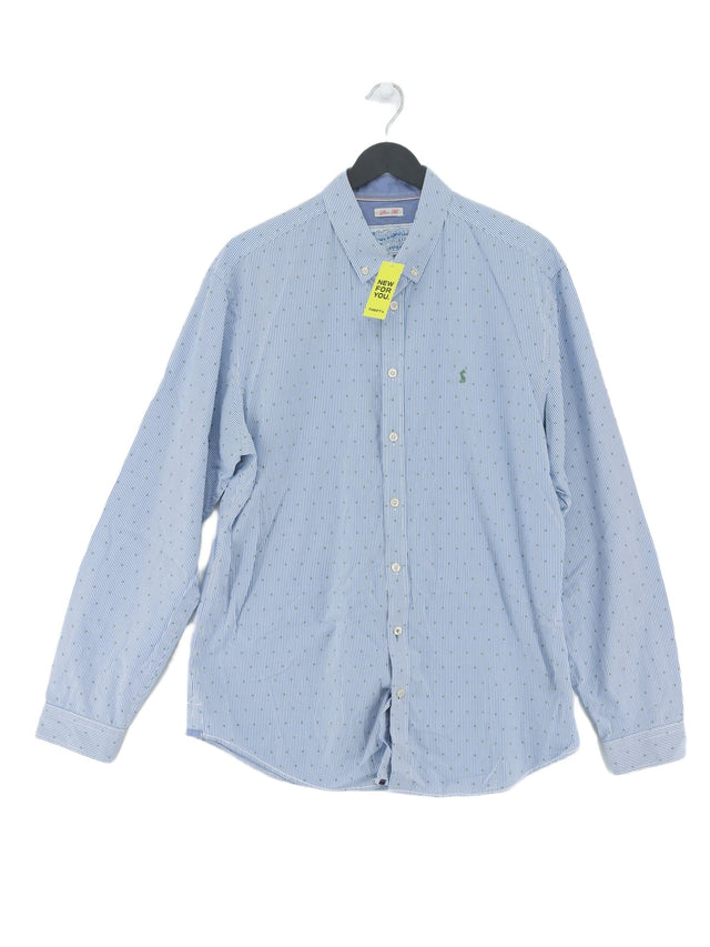 Joules Men's Shirt L Blue 100% Cotton