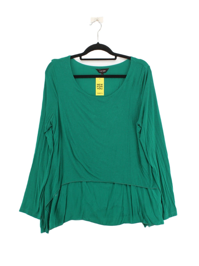 Phase Eight Women's Top UK 16 Green Viscose with Elastane
