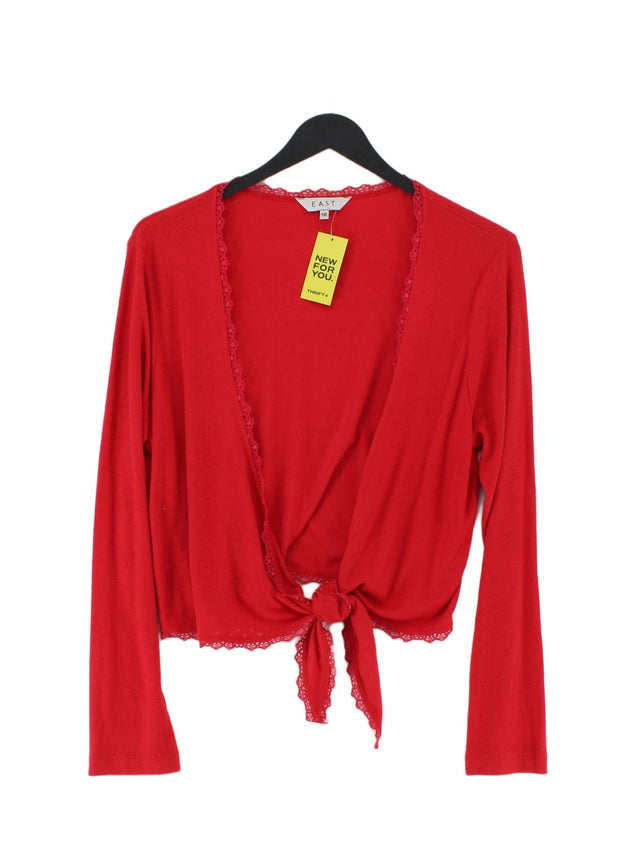 East Women's Cardigan UK 16 Red Viscose with Polyester