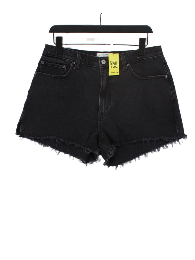 Abercrombie & Fitch Women's Shorts W 31 in Black Polyester with Cotton
