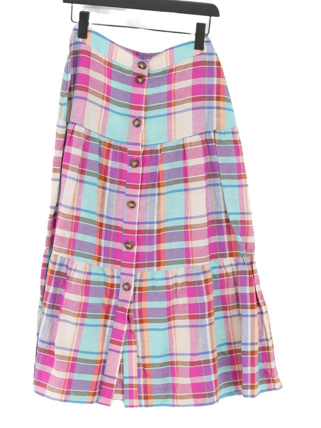 Kitri Women's Maxi Skirt UK 10 Multi Linen with Cotton