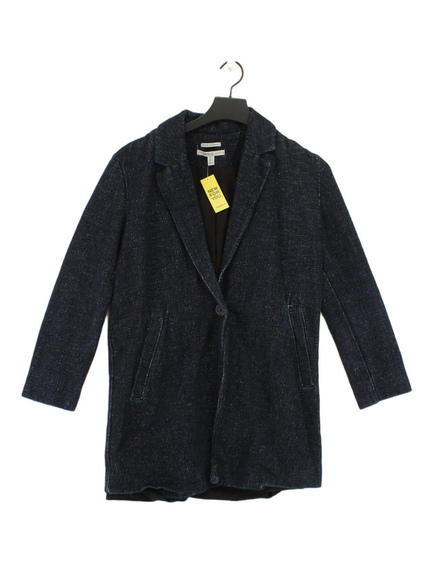 TRF Women's Blazer S Blue Cotton with Polyamide