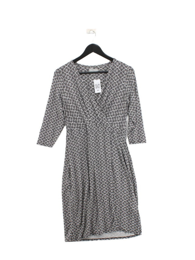 Pure Women's Midi Dress UK 14 Grey Lyocell Modal with Elastane