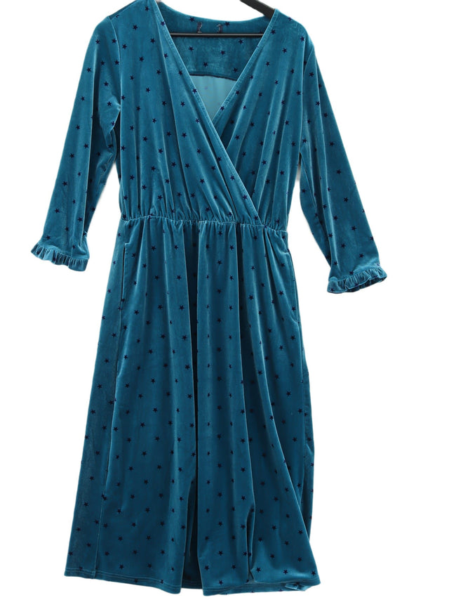 Joules Women's Maxi Dress L Blue Polyester with Elastane