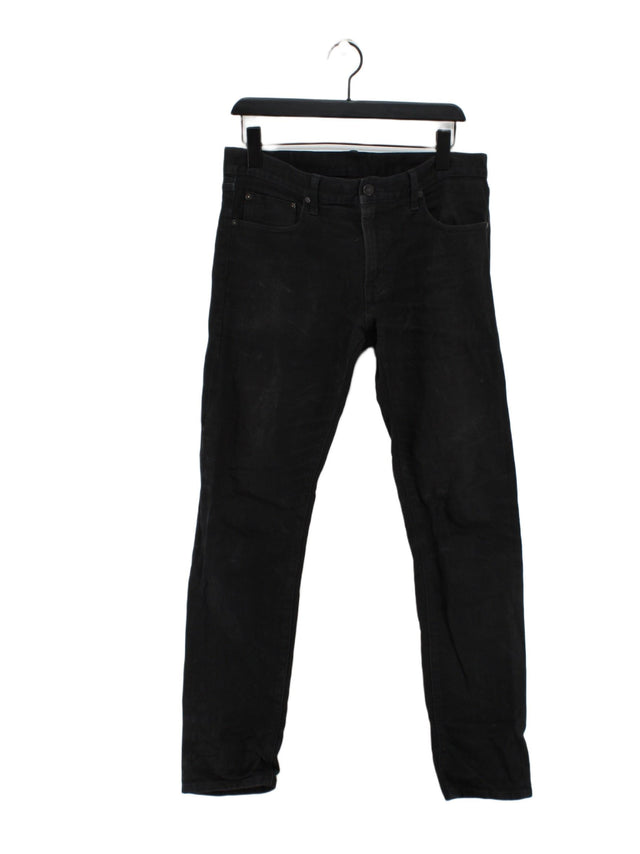 Uniqlo Men's Jeans W 32 in; L 32 in Black Cotton with Elastane
