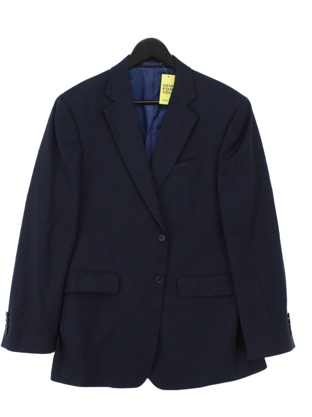 Charles Tyrwhitt Men's Blazer Chest: 40 in Blue Wool with Polyester, Viscose