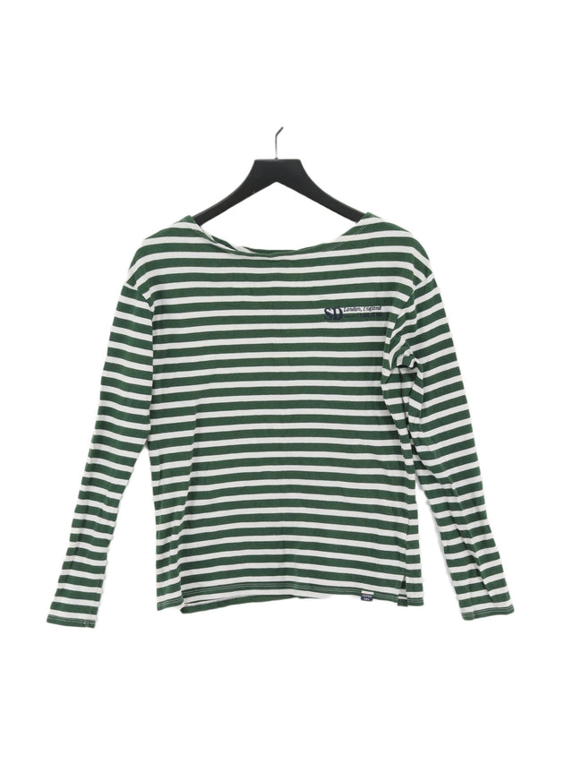 Superdry Women's T-Shirt UK 10 Green 100% Cotton