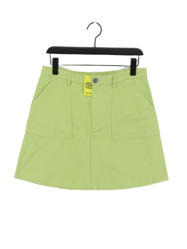 Lucy & Yak Women's Mini Skirt UK 12 Green 100% Cotton
