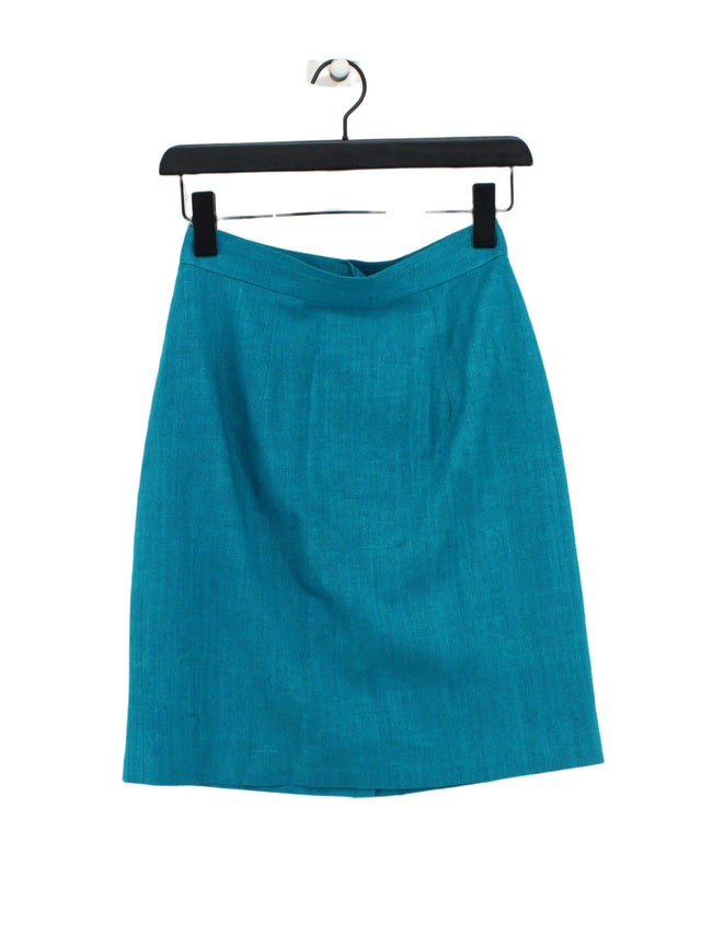 Monsoon Women's Midi Skirt UK 10 Blue Silk with Other