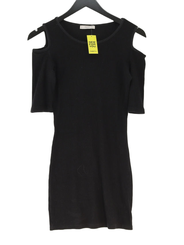 Mango Women's Midi Dress S Black 100% Other