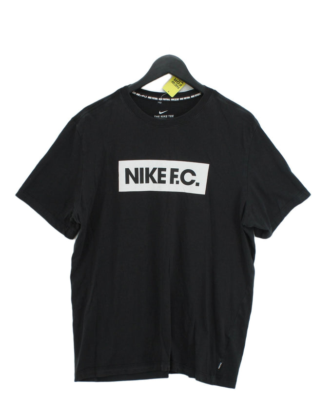 Nike Men's T-Shirt L Black 100% Cotton