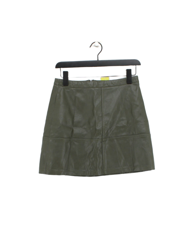 New Look Women's Mini Skirt UK 10 Green Polyester with Viscose