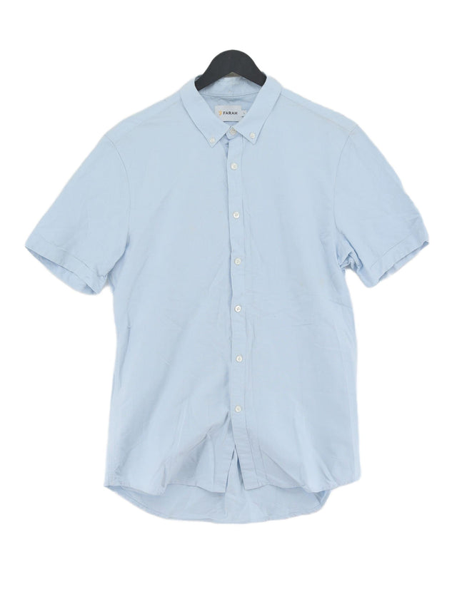 Farah Men's Shirt L Blue 100% Cotton