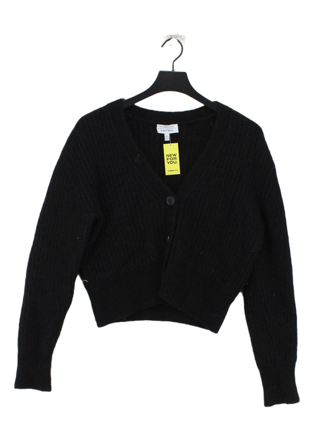 & Other Stories Women's Cardigan M Black Other with Elastane, Polyamide, Wool