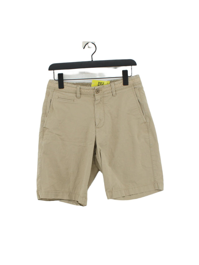 Gap Men's Shorts W 30 in Cream Cotton with Elastane, Spandex