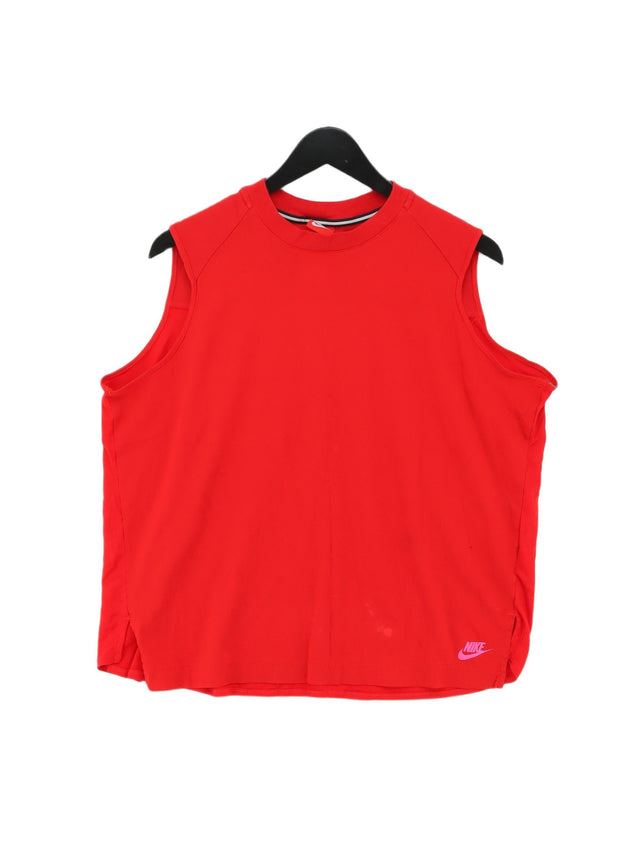 Nike Women's T-Shirt XL Red 100% Cotton