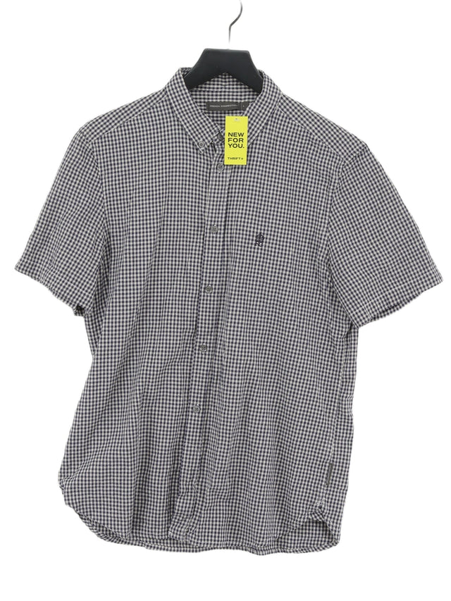 French Connection Men's Shirt L Blue 100% Cotton