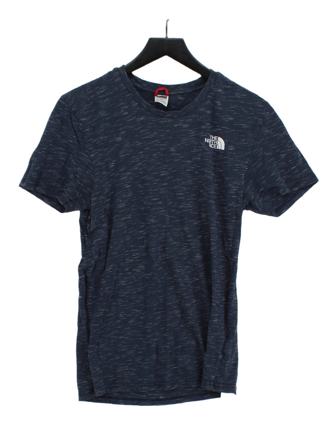 The North Face Men's T-Shirt S Blue Cotton with Polyester