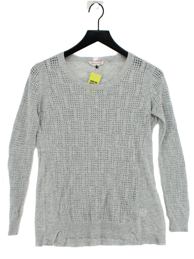 Rebecca Taylor Women's Jumper S Grey Cotton with Nylon