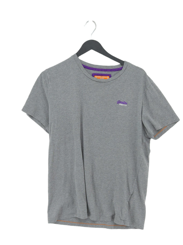 Superdry Women's T-Shirt M Grey 100% Cotton