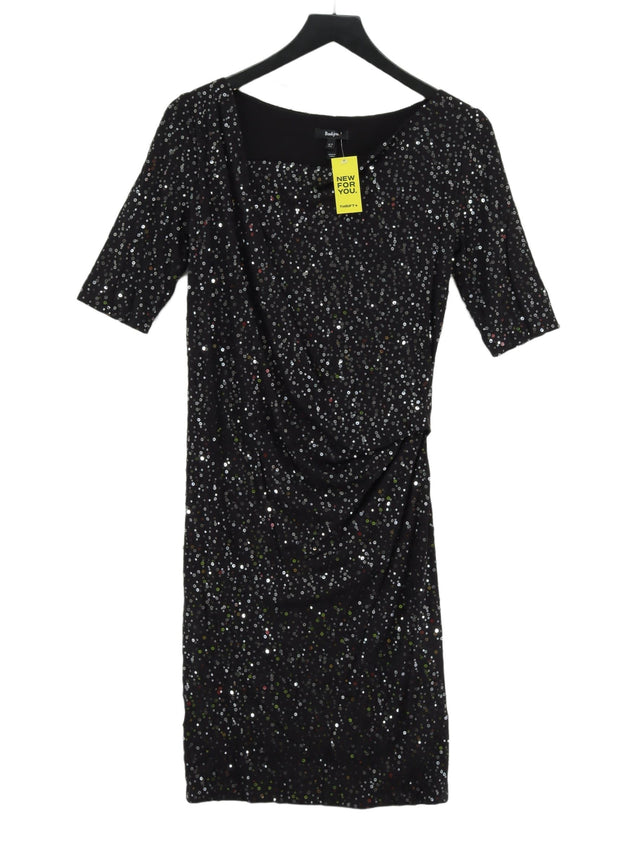 Baukjen Women's Midi Dress UK 10 Black Viscose with Elastane