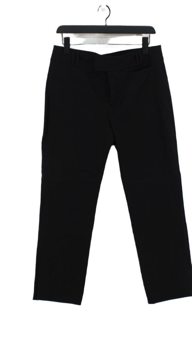 Isabel Marant Women's Trousers UK 16 Black Cotton with Elastane, Viscose